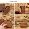 1Pcs Coin Purse Pouch For Men, Small Medieval Leather Coin Pouch With Zipper, Coin Organizer, Change Holder, Keychain Coin Purse for Men & Women (Yellow Brown) view 3