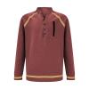 ZYXTIM Mens Distressed Tactical Sweatshirts Long Sleeve Stand Collar Casual Henley Shirts Muscle Fit Sport Combat Pullover Wine view 2