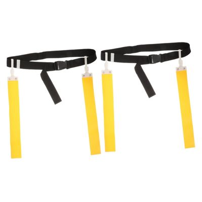 BESPORTBLE 2pcs Football Waist Flag Rugby Belt Bright Flags for Multi-use Sports Game Accessory for Youth and Adults