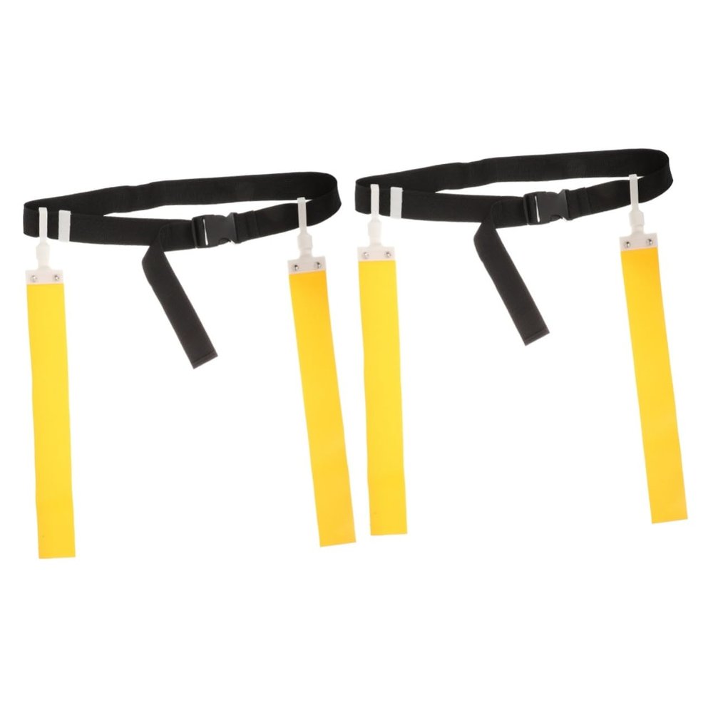 BESPORTBLE 2pcs Football Waist Flag Rugby Belt Bright Flags for Multi-use Sports Game Accessory for Youth and Adults