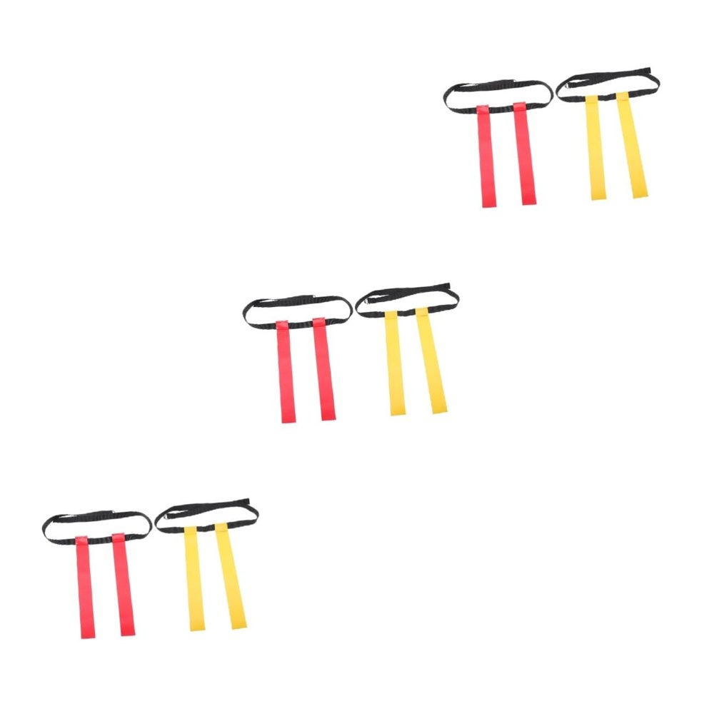 NOLITOY 6pcs Football Flag Belt Set Flags and Fluorescent for Training Fun Games Family Events and Camps