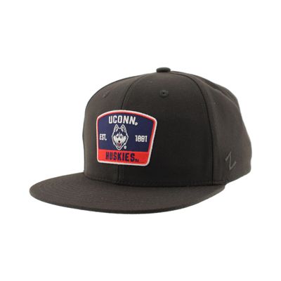 Connecticut Huskies NCAA Officially Licensed Hat Flat Snapback Z11 Switchback Gray
