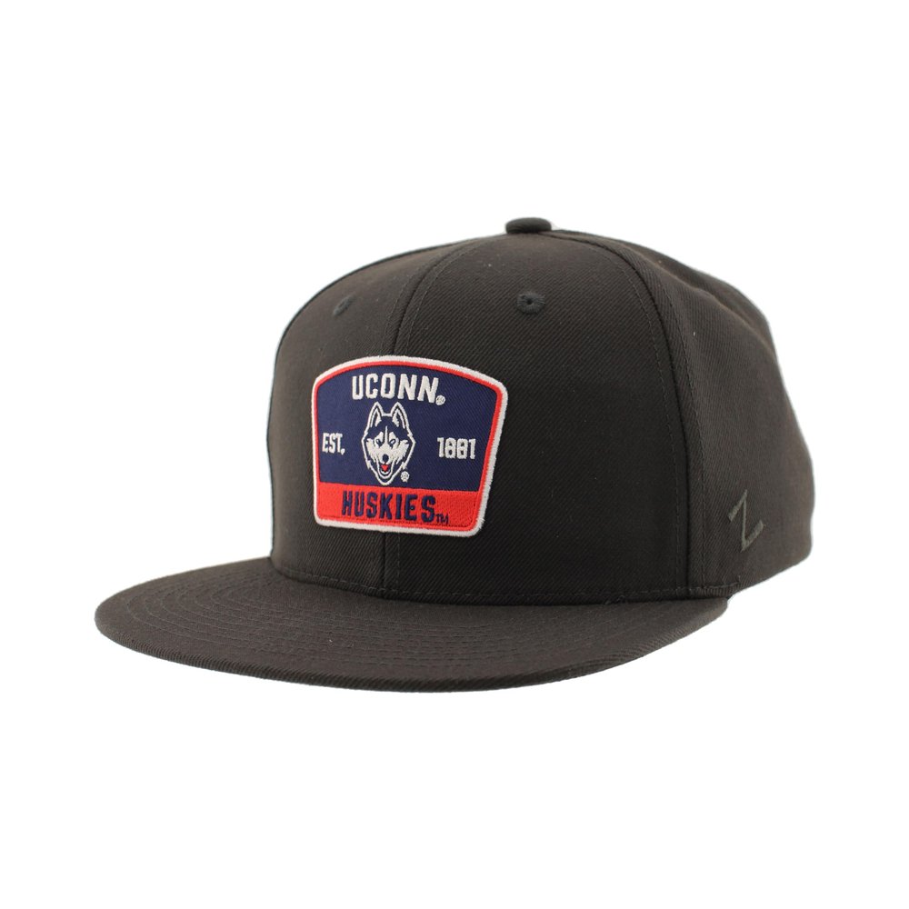Connecticut Huskies NCAA Officially Licensed Hat Flat Snapback Z11 Switchback Gray