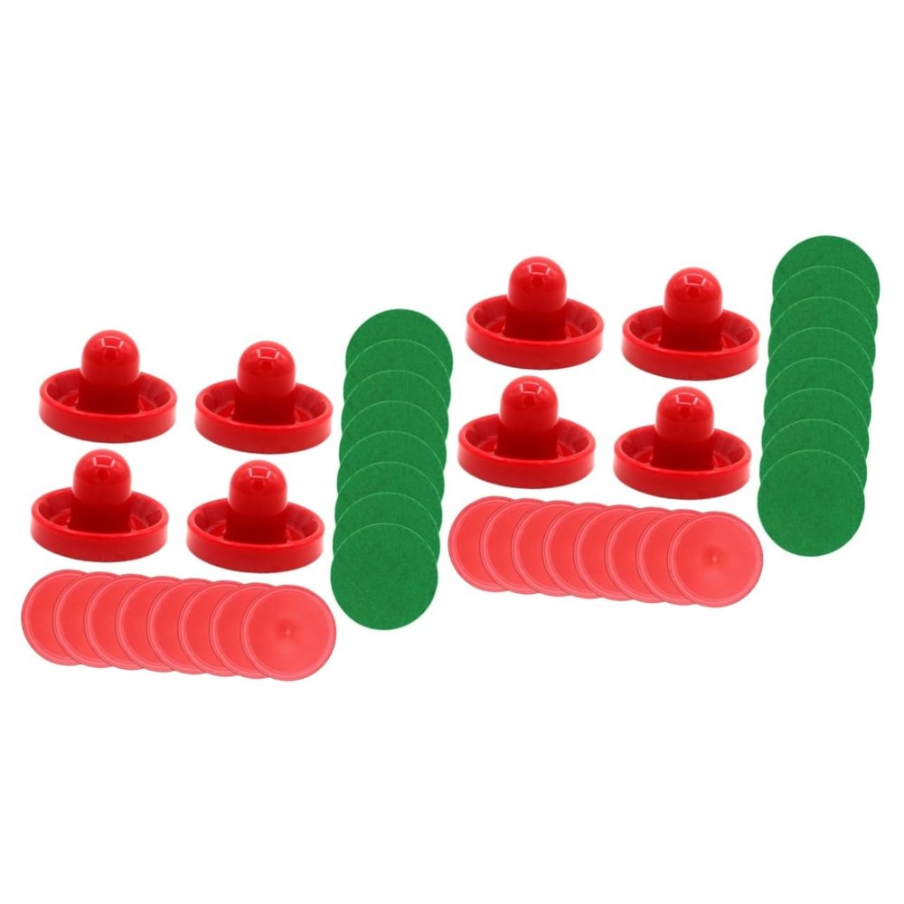 BESPORTBLE 2sets Air Hockey Replacement Pucks and Paddles Air Hockey Accessories Cloth Pucks and for Game