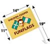 Big Bang Theory Sheldon Cooper Fun with Flags Car Truck Flag with Window Clip On Pole Holder view 4