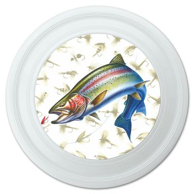 Rainbow Trout Fishing Lure Pattern Novelty 9" Flying Disc
