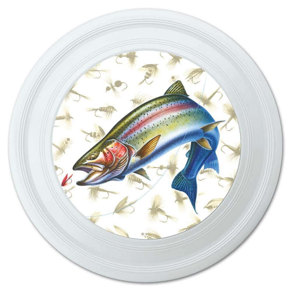 Rainbow Trout Fishing Lure Pattern Novelty 9" Flying Disc