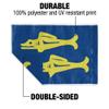 Hidden Temple Blue Barracudas Car Truck Flag with Window Clip On Pole Holder view 3