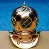 Navy Divers Helmet Copper w/Brass Detail view 2