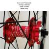 ZECHAO 700C Disc Brake Road Wheel Set,Aluminium Alloy Double Wall Rims Quick Release 24H Hub Bike Front and Rear Wheel 1800G (Color : Red, Size : 700c) view 3