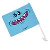 Rick and Morty Mr. Meeseeks Face Car Truck Flag with Window Clip On Pole Holder view 1