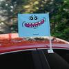 Rick and Morty Mr. Meeseeks Face Car Truck Flag with Window Clip On Pole Holder view 2
