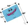 Rick and Morty Mr. Meeseeks Face Car Truck Flag with Window Clip On Pole Holder view 4