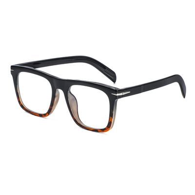 JOVAKIT Square Frame Glasses for Women Men Non-prescription Clear Lens Eyeglasses Anti-Blue Light Lens Eyewear (Black&Tortoise)