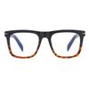 JOVAKIT Square Frame Glasses for Women Men Non-prescription Clear Lens Eyeglasses Anti-Blue Light Lens Eyewear (Black&Tortoise) view 2