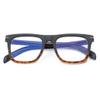 JOVAKIT Square Frame Glasses for Women Men Non-prescription Clear Lens Eyeglasses Anti-Blue Light Lens Eyewear (Black&Tortoise) view 3