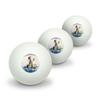 Christmas Polar Bear Novelty Table Tennis Ping Pong Ball 3 Pack view 1