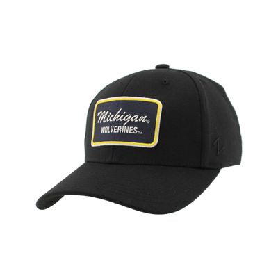 ZHATS Men's Standard NCAA Officially Licensed Fitted Hat ZH Patch Brick Black, Large