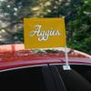 UC Davis Secondary Logo Car Truck Flag with Window Clip On Pole Holder view 2