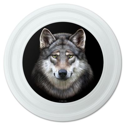 Grey Wolf Head Novelty 9" Flying Disc