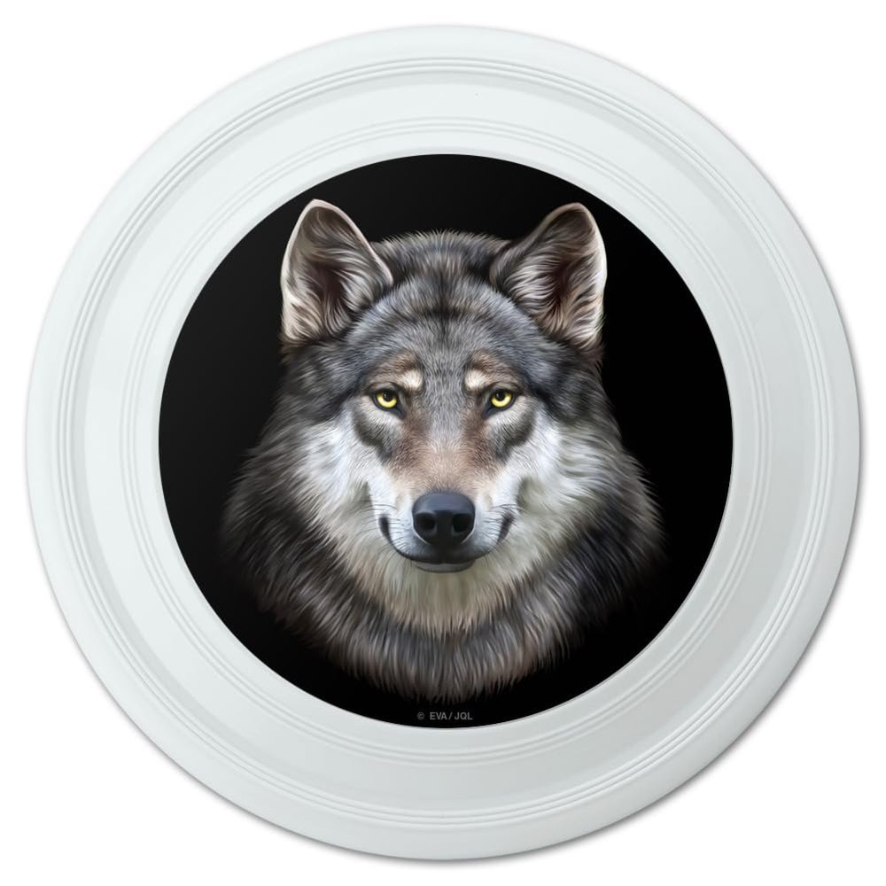 Grey Wolf Head Novelty 9" Flying Disc