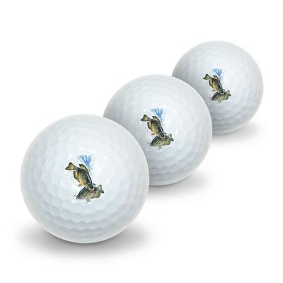 Crappie Fishing 7 Novelty Golf Balls 3 Pack