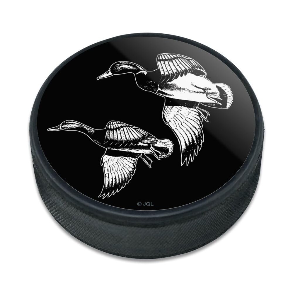 Ducks Illustration Ice Hockey Puck