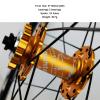 ZECHAO 700C Disc Brake Road Wheel Set,Aluminium Alloy Double Wall Rims Quick Release 24H Hub Bike Front and Rear Wheel 1800G (Color : Gold, Size : 700c) view 3