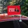 Donald Trump Hindsight is 2020 Car Truck Flag with Window Clip On Pole Holder view 2