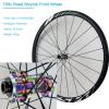 ZECHAO Road Bike Wheelset 700c Disc Brake,23-45C Aluminum Alloy Road Bike Wheels Suitable for 8/9/10/11/12 Speed with Quick Release/24Hole (Color : Front Rear Wheel, Size : 700c) view 2