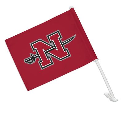 Nicholls State University Primary Logo Car Truck Flag with Window Clip On Pole Holder