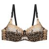 Womens Sexy Lace Ultra-Thin Bra Floral Embroidery Plus Size Bralette Push Up Anti-Sagging Daily Brasieres C D Cup (Color : Gold, Size : D_34/75) view 1