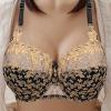 Womens Sexy Lace Ultra-Thin Bra Floral Embroidery Plus Size Bralette Push Up Anti-Sagging Daily Brasieres C D Cup (Color : Gold, Size : D_34/75) view 2