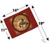 Rodeo Cowboy Vintage Horse Riding Bucking Car Truck Flag with Window Clip On Pole Holder view 4