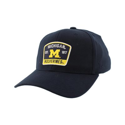 ZHATS Men's Standard NCAA Officially Licensed Fitted Hat ZH Patch Switchback Team Color, Large