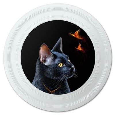 Black Cat Butterflies Novelty 9" Flying Disc