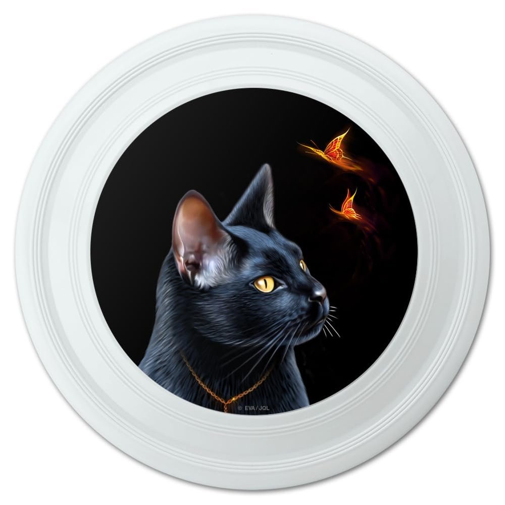 Black Cat Butterflies Novelty 9" Flying Disc