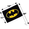 Batman Classic Bat Shield Logo Car Truck Flag with Window Clip On Pole Holder view 4