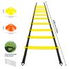 AOPUETRX 20FT Agility Soccer Ladder Training Equipment Set Football Gifts for Boys 8-14 with 12 Cones, Solo Trainer & Jump Rope, Suitable for Home Gym and Playground view 2