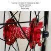 ZECHAO 700C Highway Bike Wheel Set,Thru-Axle Disc Brake 8/9/10/11 Speed 24H Aluminium Alloy Bike Front 15 * 100mm Rear 12 * 142mm Wheel (Color : Red, Size : 700c) view 3