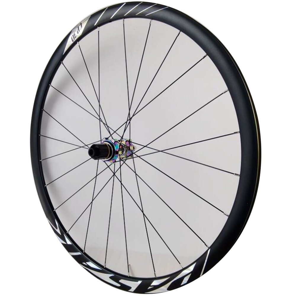 ZECHAO 700C Disc Brake Road Bike Rear Wheel,120 Sounds Six Claws Double Layer Rim 30MM 24 Holes Aluminium Alloy Quick Release Wheel (Color : Multicolour, Size : 700c)