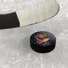 T-Rex Dinosaur Ripping Ice Hockey Puck view 2