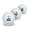 Christmas Polar Bear Novelty Golf Balls 3 Pack view 1