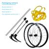 ZECHAO 700C Bike Wheel,Ultra Light Rim Disc Brake Road Bike Front Rear Wheels for 8/9/10/11/12 Speed Wheelset 1820g Double Walled Wheel (Color : Black, Size : 700c) view 4