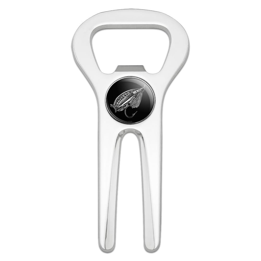 GRAPHICS & MORE FlyFishing Illustration Golf Golfing Divot Repair Tool Bottle Opener