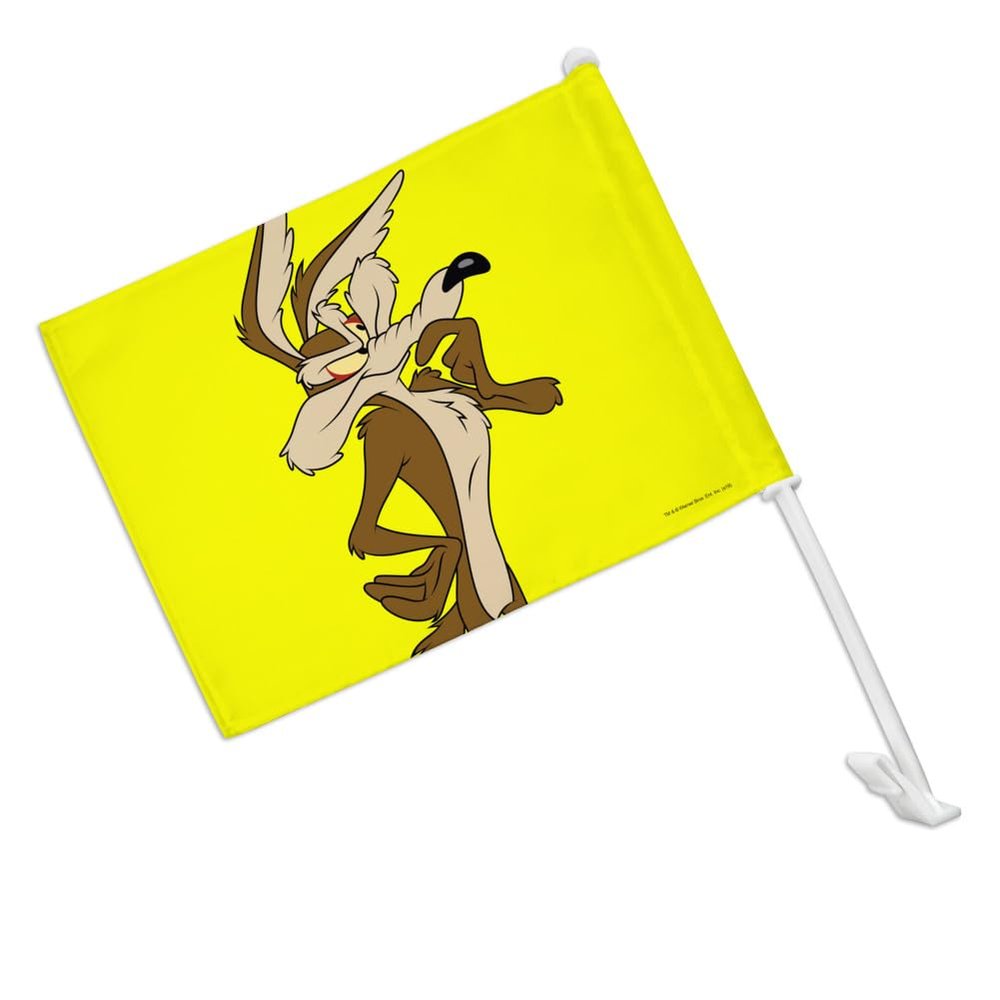 Looney Tunes Wile E Coyote Car Truck Flag with Window Clip On Pole Holder