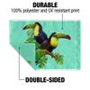Toucan Tropics Tropical Rainforest Watercolor Car Truck Flag with Window Clip On Pole Holder view 3