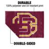 Bethune-Cookman University Primary Logo Car Truck Flag with Window Clip On Pole Holder view 3