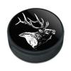 Bull Elk Illustration Ice Hockey Puck view 1