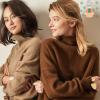 2024 New Winter Fleece Thick Knitted Bottoming Shirt, Sweater Soft Thermal Fleece Turtleneck Womens (Mist Blue,S) view 2